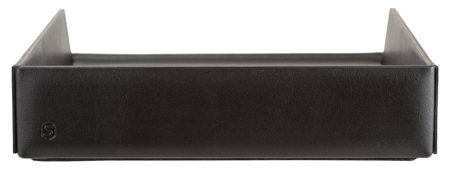 Sebastian Sturm Ablagefach HENRY | Echtes Holz und schwarzes Leder