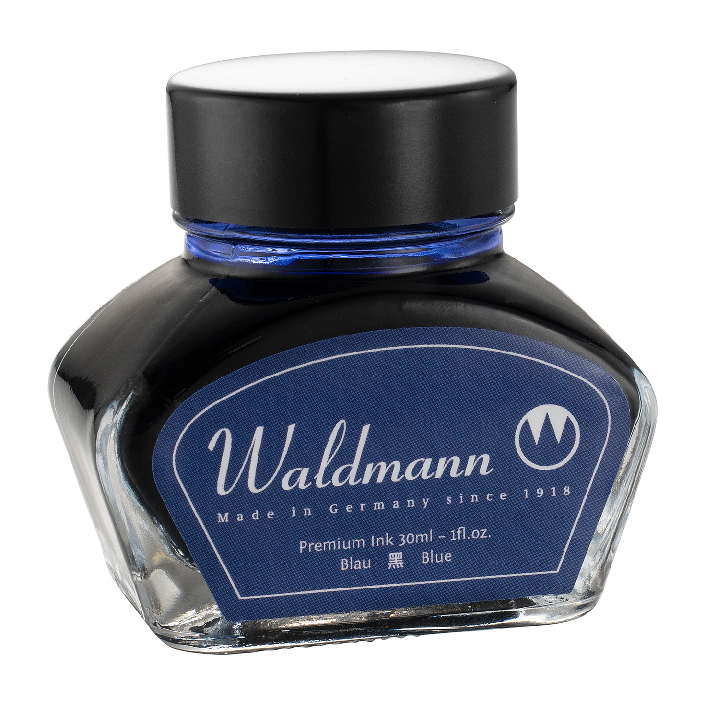 Waldmann Tintenglas Blau 30 ml Plastikdeckel