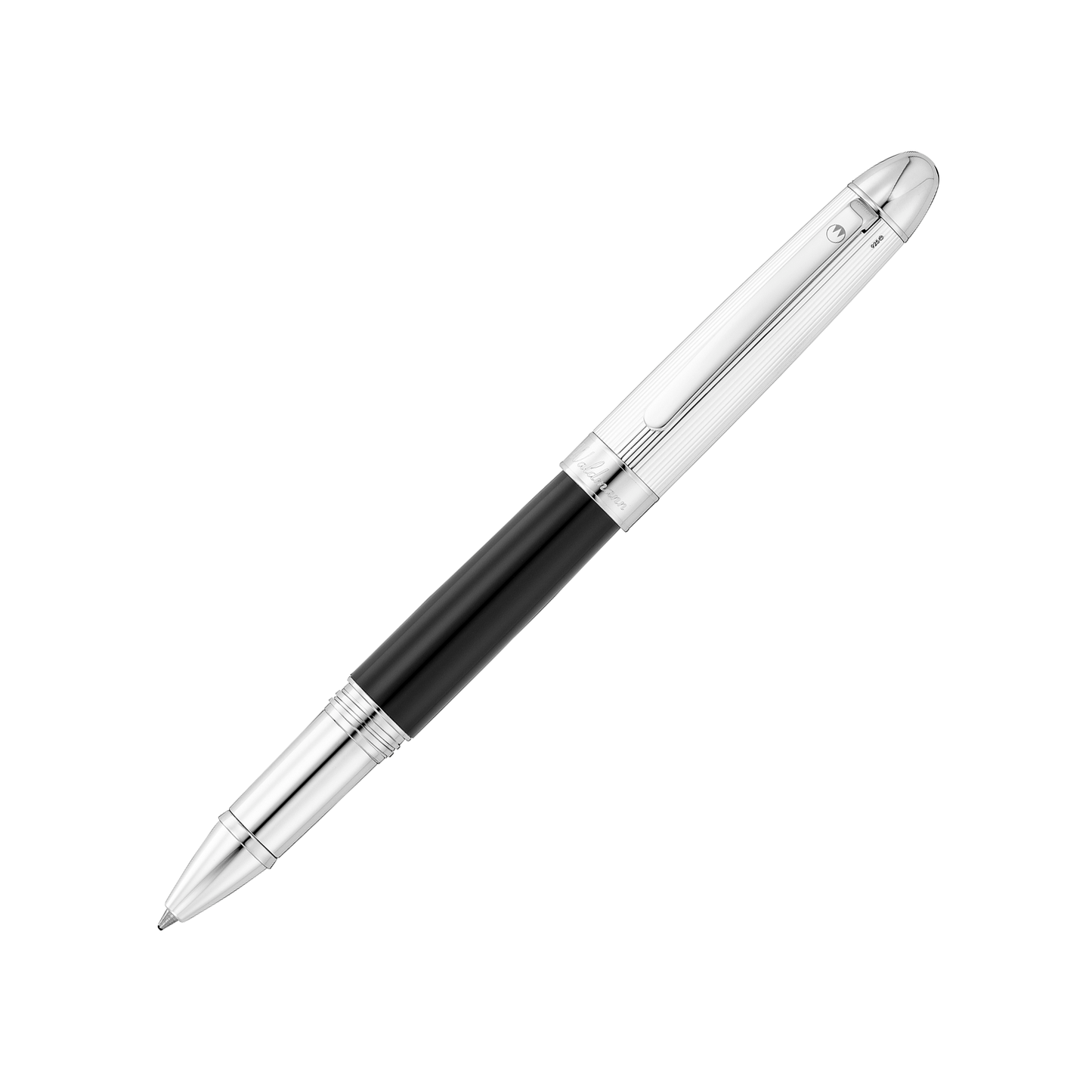 Waldmann Tintenroller PRÉCIEUX Linien-Dekor Schwarz