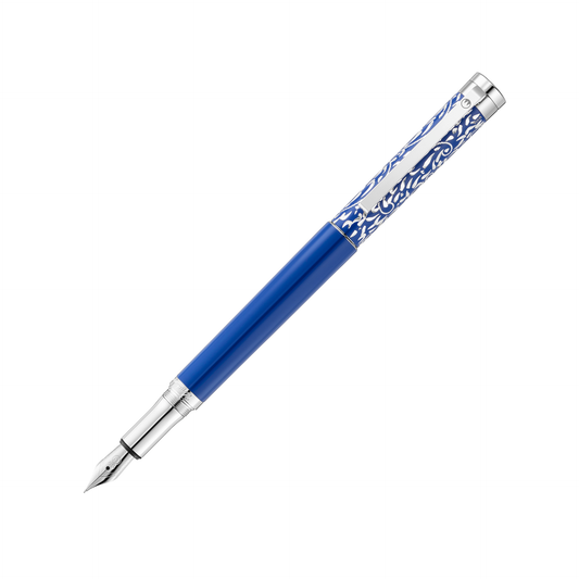 Waldmann Füllfederhalter XETRA VIENNA Edelstahlfeder Blau Special Edition