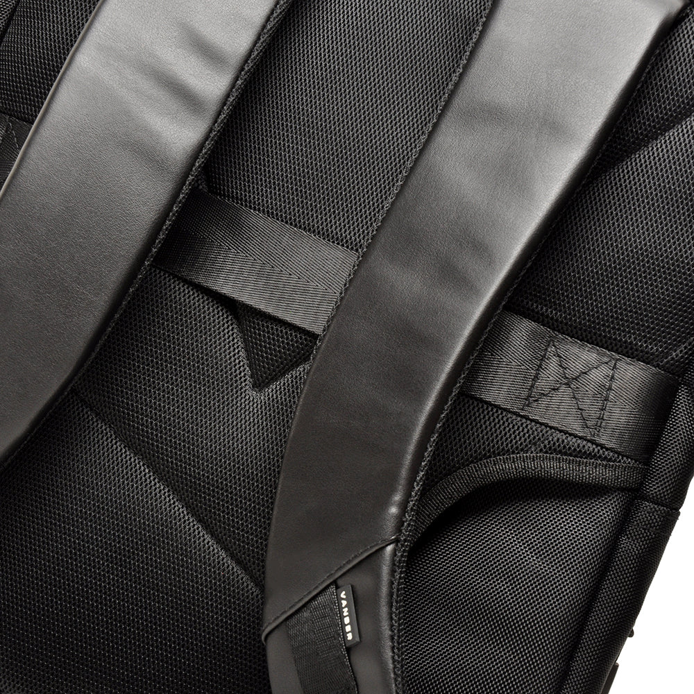 Berba Rucksack VANBER Black | Echtes Leder