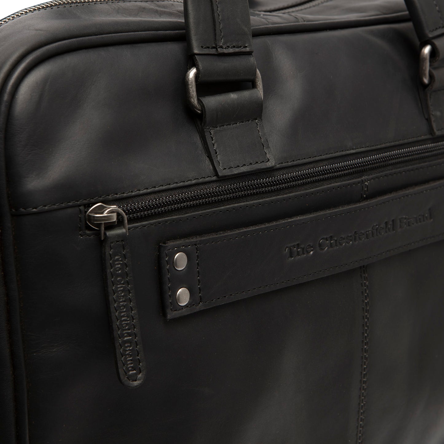 The Chesterfield Brand Laptoptasche SINGAPORE Schwarz | Echtes Leder