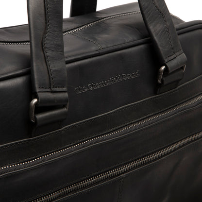 The Chesterfield Brand Laptoptasche SINGAPORE Schwarz | Echtes Leder