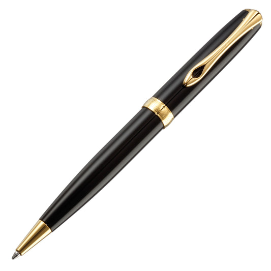 Diplomat Kugelschreiber EXCELLENCE A2 Lack Schwarz Vergoldet easyFlow