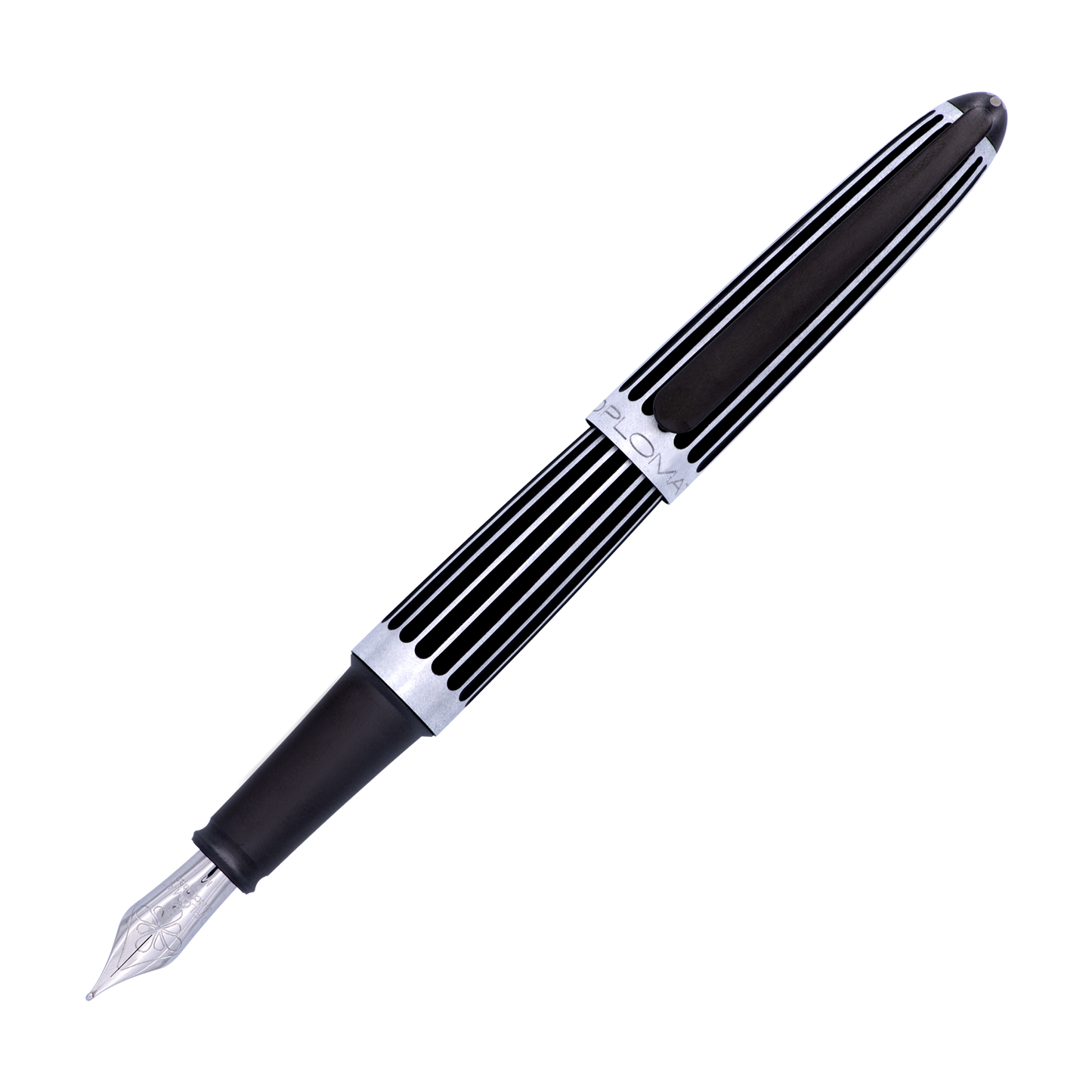 Diplomat Füllfederhalter AERO "Stripes Black" Edelstahlfeder