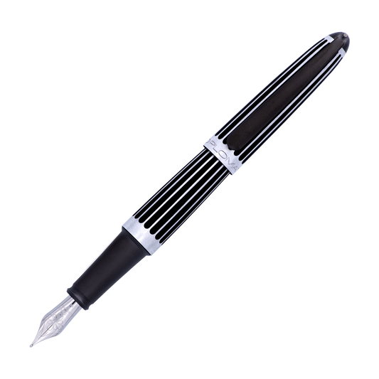 Diplomat Füllfederhalter AERO "Stripes Black" Edelstahlfeder