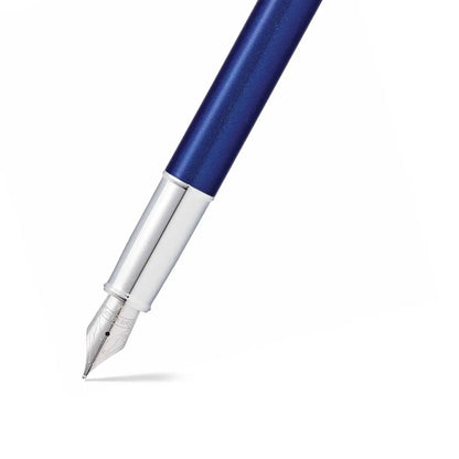 Sheaffer Füllfederhalter 100 blauer Schaft mit verchromten Beschlägen