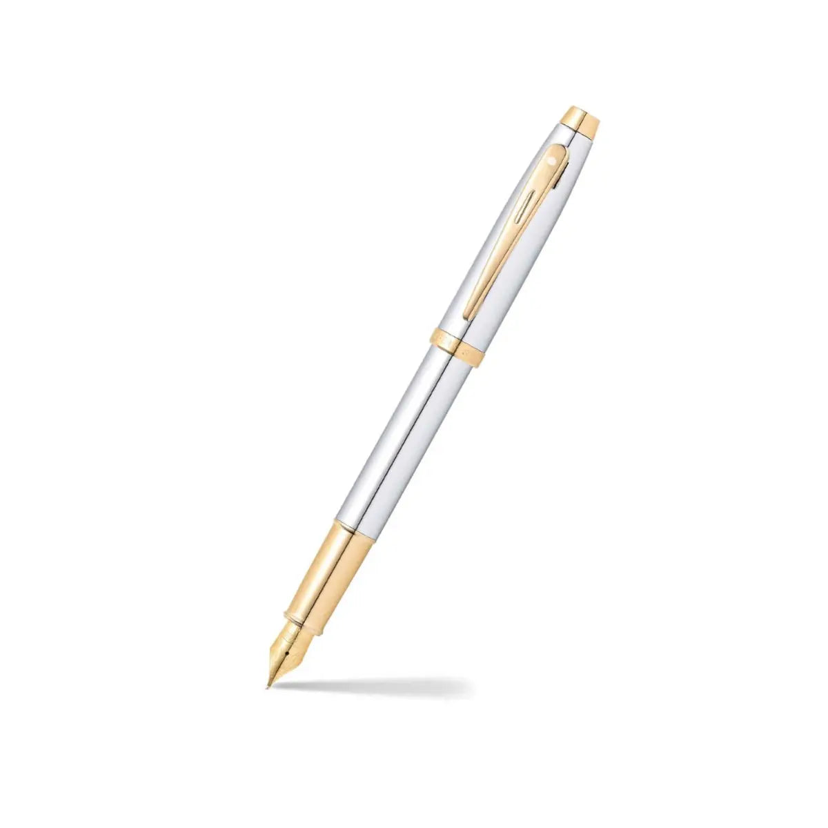 Sheaffer Füllfederhalter 100 verchromt mit goldfarbenen Beschlägen