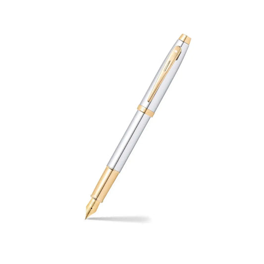 Sheaffer Füllfederhalter 100 verchromt mit goldfarbenen Beschlägen
