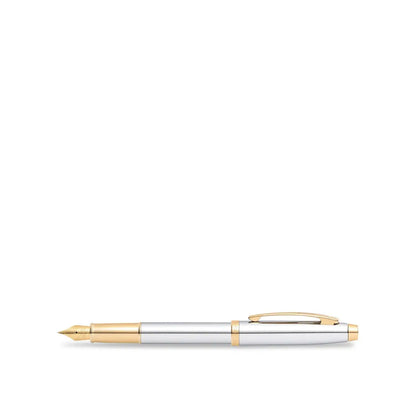 Sheaffer Füllfederhalter 100 verchromt mit goldfarbenen Beschlägen