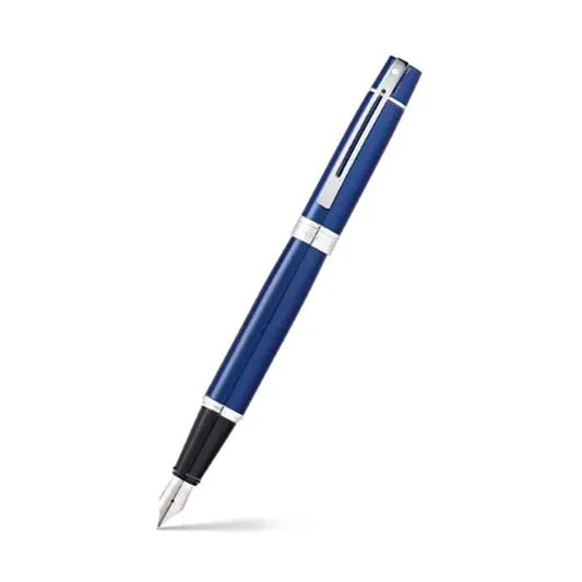 Sheaffer Füllfederhalter 300 blauer Schaft mit verchromten Beschlägen
