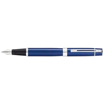 Sheaffer Füllfederhalter 300 blauer Schaft mit verchromten Beschlägen