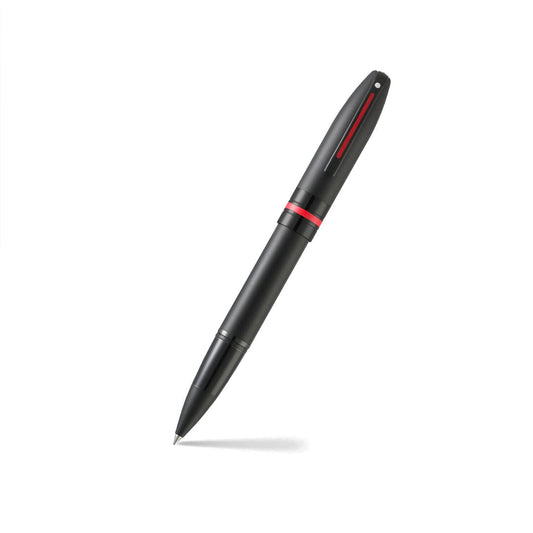 Sheaffer Tintenroller Icon mattschwarz mit roten PVD-Beschlägen