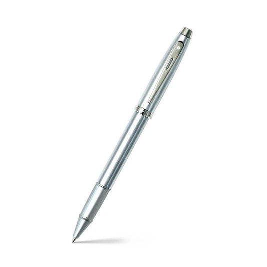 Sheaffer Tintenroller 100 aus gebürstetem Chrom mit Chrombeschlägen