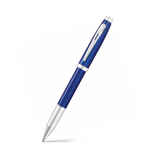 Sheaffer Tintenroller 100 blauer Schaft mit verchromten Beschlägen