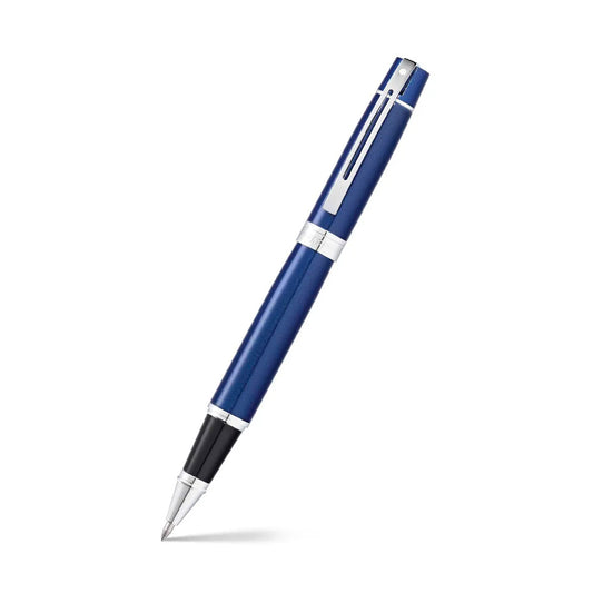 Sheaffer Tintenroller 300 blauer Schaft mit verchromten Beschlägen