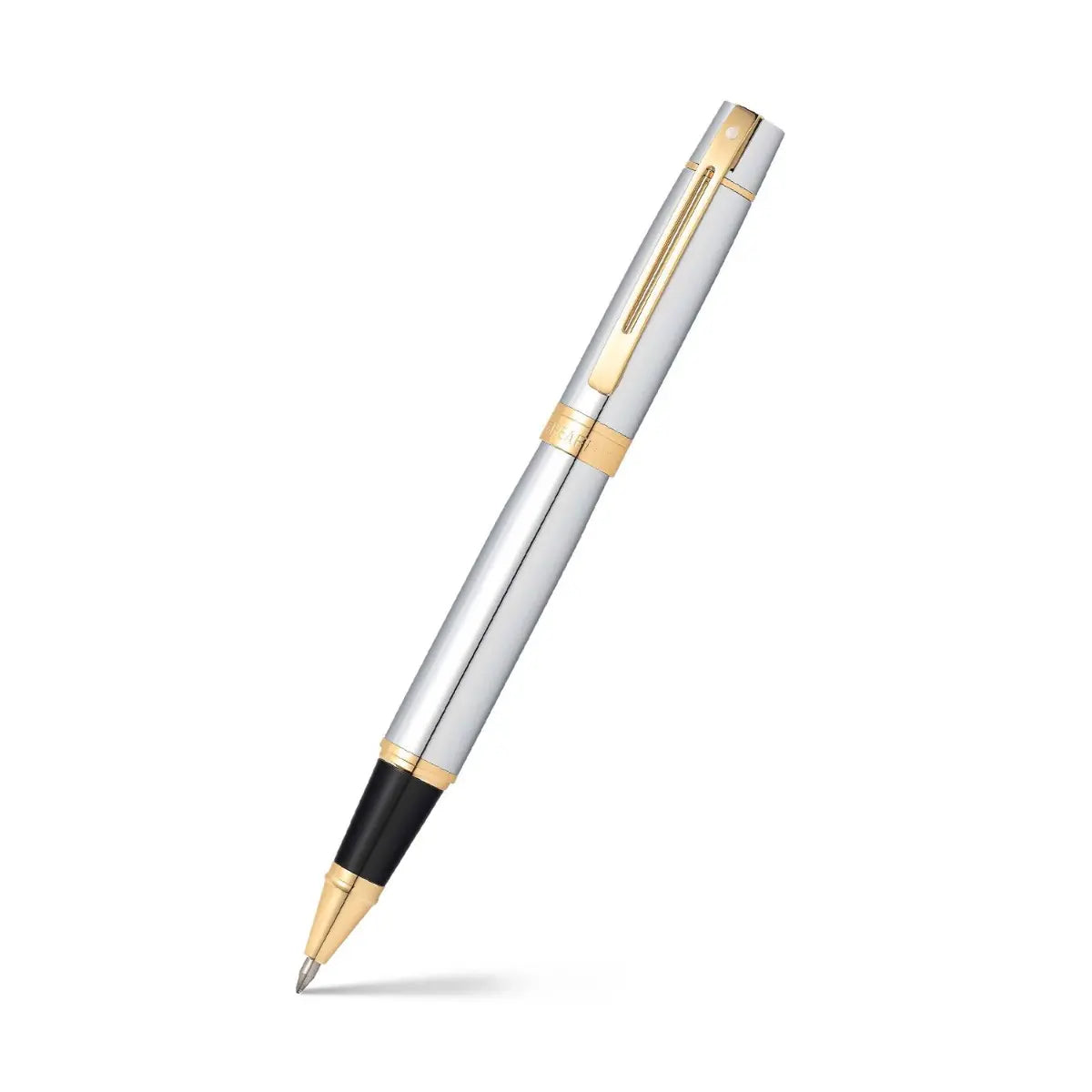 Sheaffer Tintenroller 300 verchromt mit goldfarbenen Beschlägen