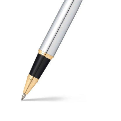 Sheaffer Tintenroller 300 verchromt mit goldfarbenen Beschlägen