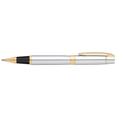 Sheaffer Tintenroller 300 verchromt mit goldfarbenen Beschlägen