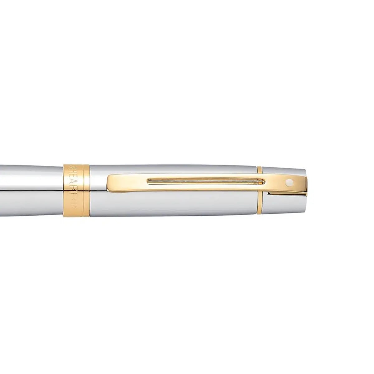 Sheaffer Tintenroller 300 verchromt mit goldfarbenen Beschlägen