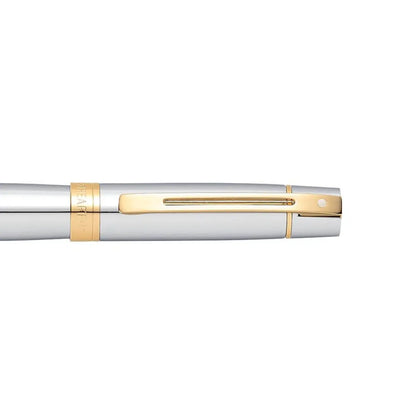 Sheaffer Tintenroller 300 verchromt mit goldfarbenen Beschlägen