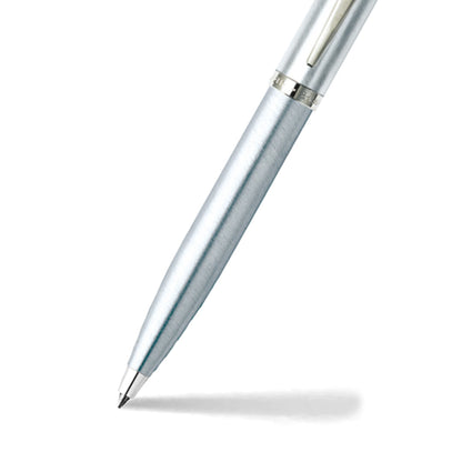 Sheaffer Kugelschreiber 100 aus gebürstetem Chrom mit Chrombeschlägen