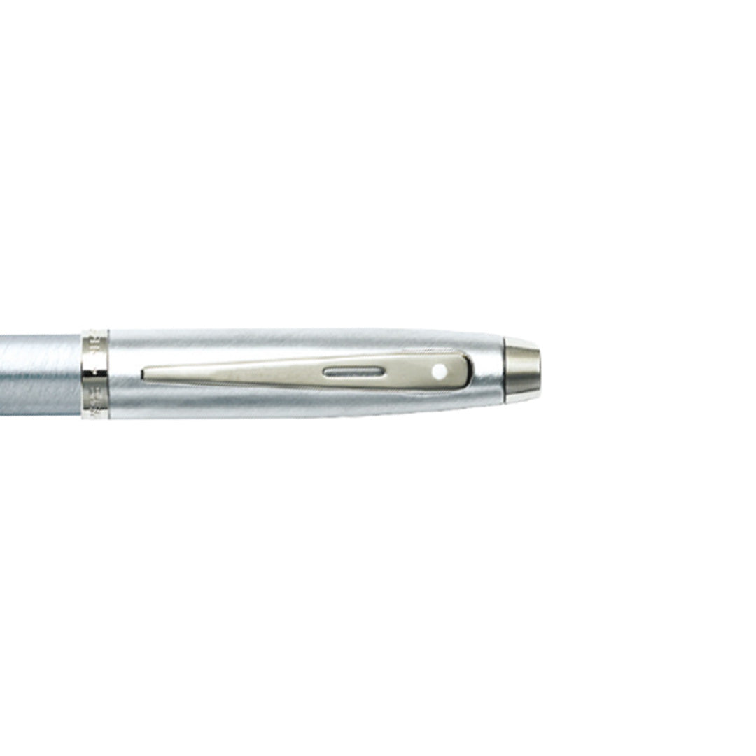 Sheaffer Kugelschreiber 100 aus gebürstetem Chrom mit Chrombeschlägen