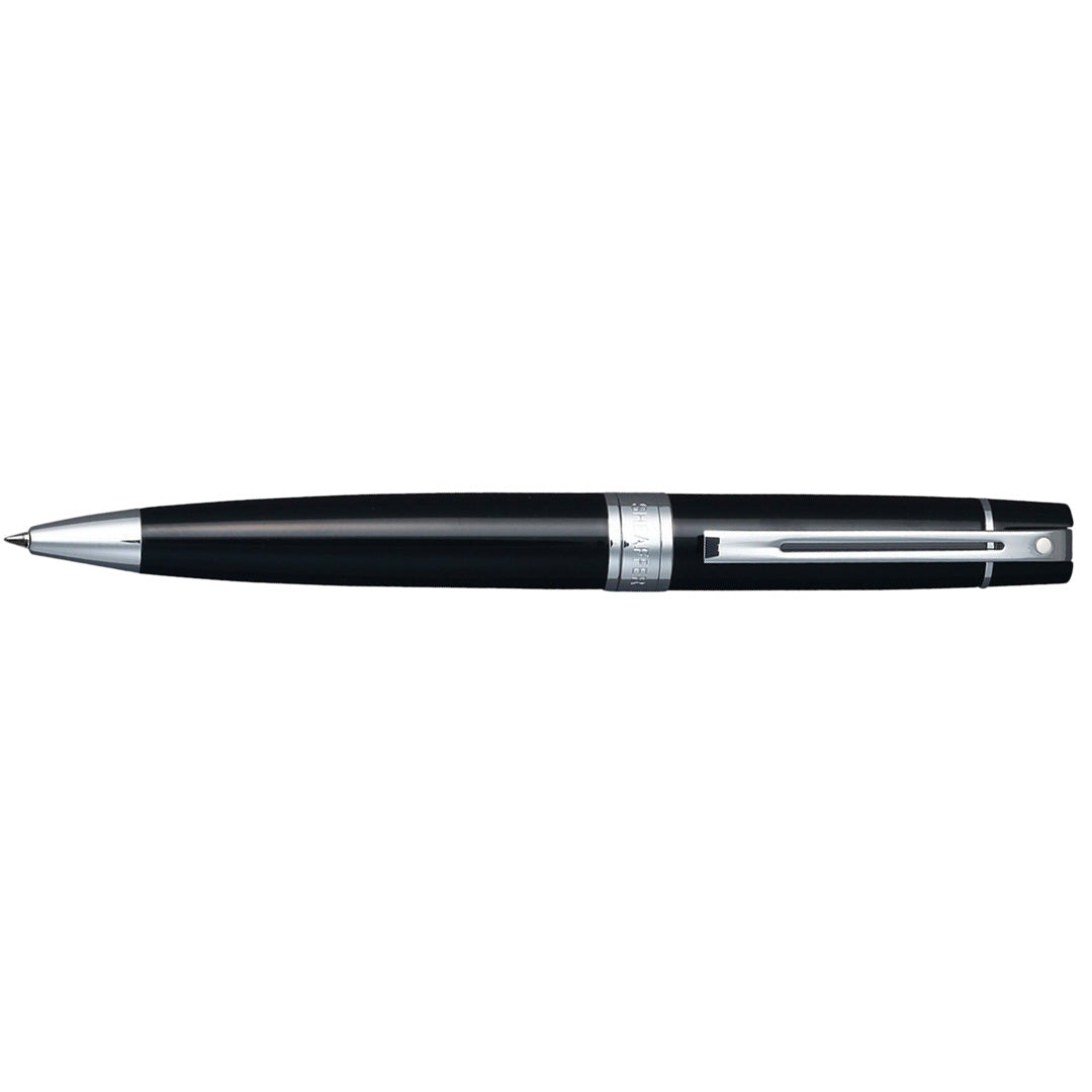Sheaffer Kugelschreiber 300 schwarzer Schaft mit verchromten Beschlägen