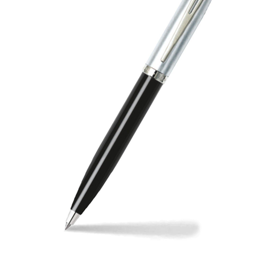 Sheaffer Kugelschreiber 100 schwarzer Schaft mit verchromter Kappe