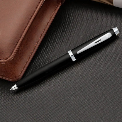 Sheaffer Kugelschreiber 100 schwarzer Schaft mit verchromten Beschlägen