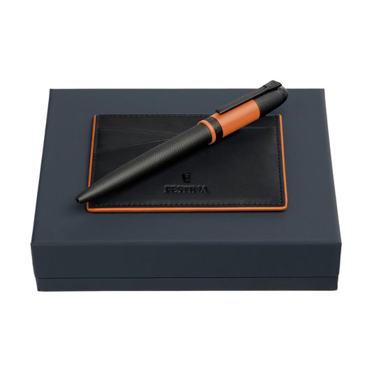 Festina Set Festina Orange (kugelschreiber & visitenkartenetui)