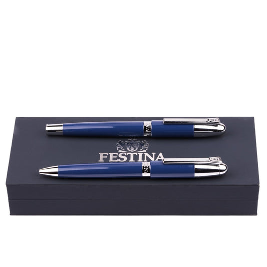 Festina Set Classicals Chrome Blue (kugelschreiber & füllfederhalter)