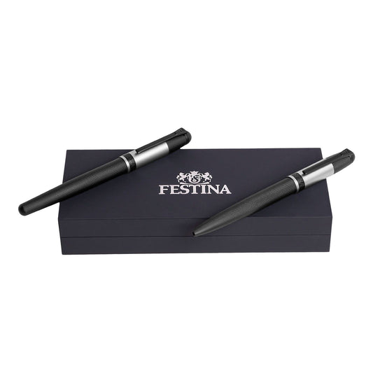 Festina Set Classicals Black Edition Silver (kugelschreiber & tintenroller)