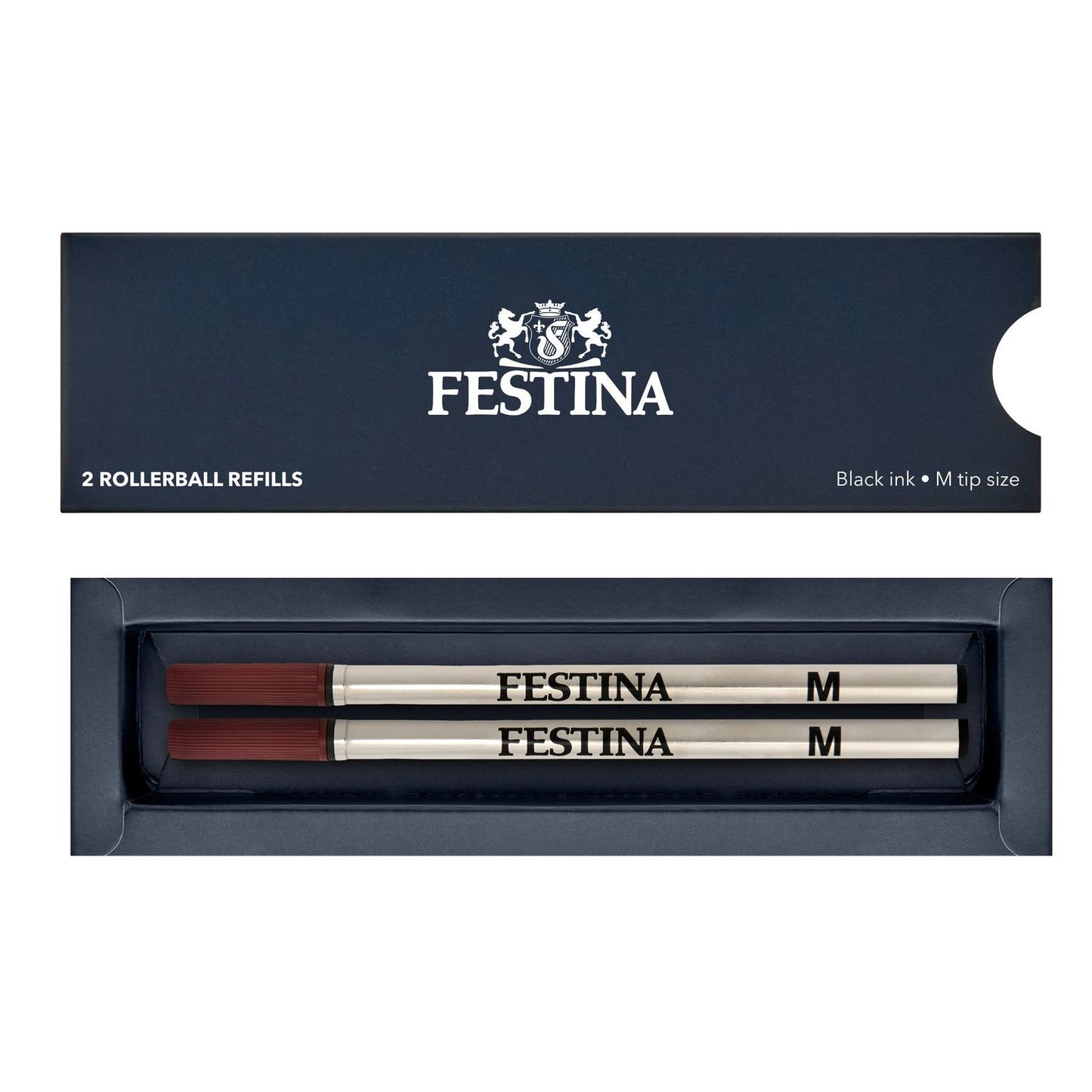 Festina 2 Ersatzminen Tintenroller schwarz Medium