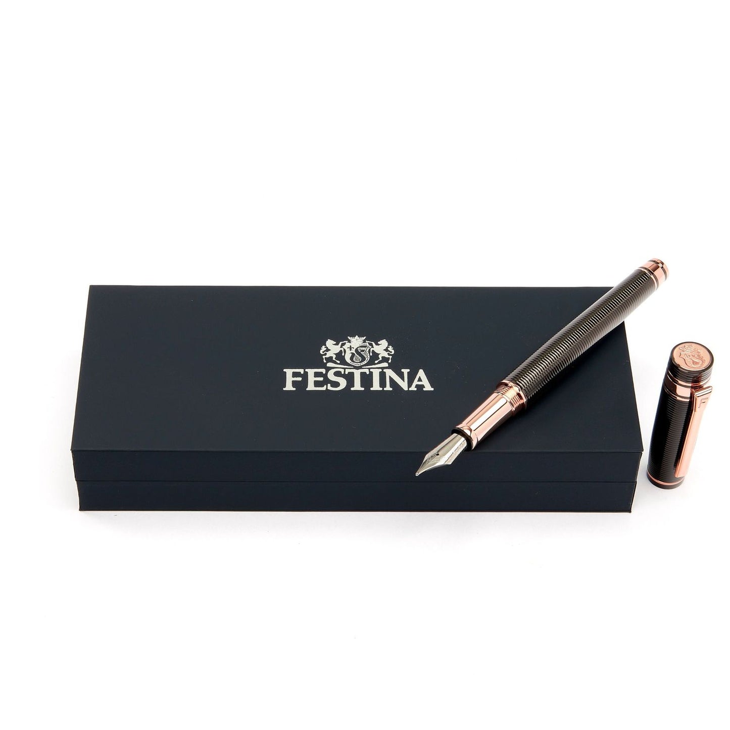 Festina Füllfederhalter Bold Stripe Gun & Rosegold