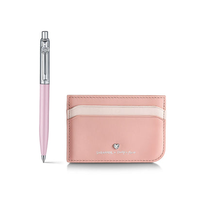 Sheaffer Geschenkset Emily in Paris Sentinel Rosa und Leder Kreditkartenhalter