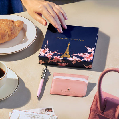 Sheaffer Geschenkset Emily in Paris Sentinel Rosa und Leder Kreditkartenhalter