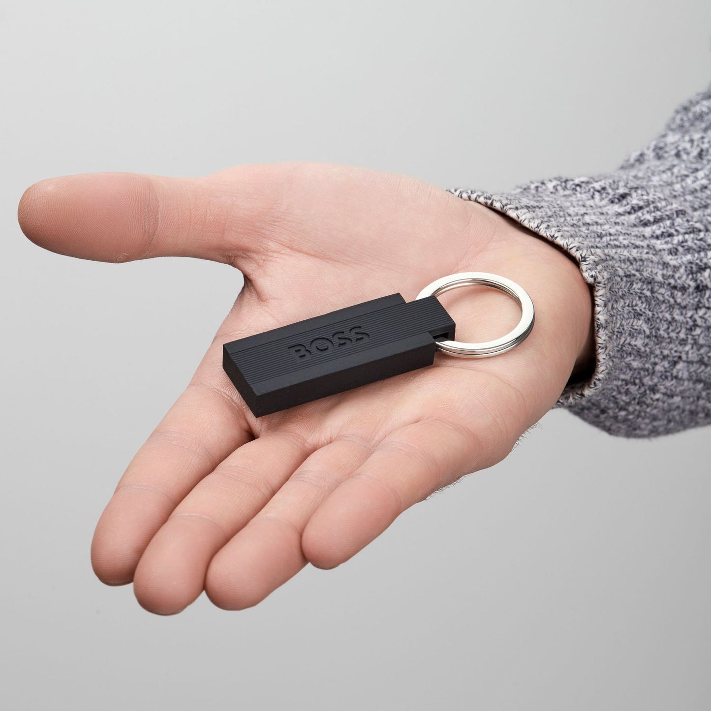 Hugo Boss Schlüsselring Edge Iconic Black