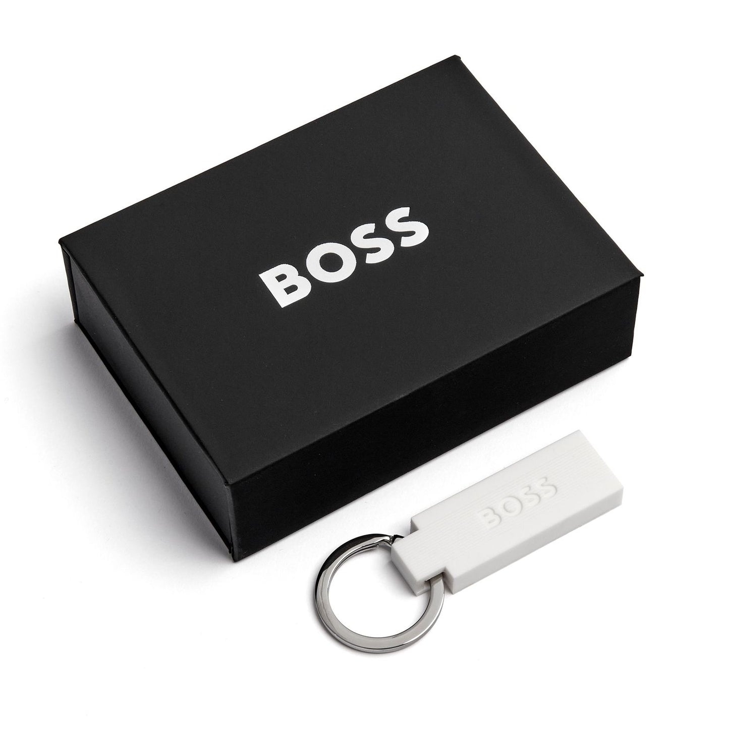 Hugo Boss Schlüsselring Edge Iconic White