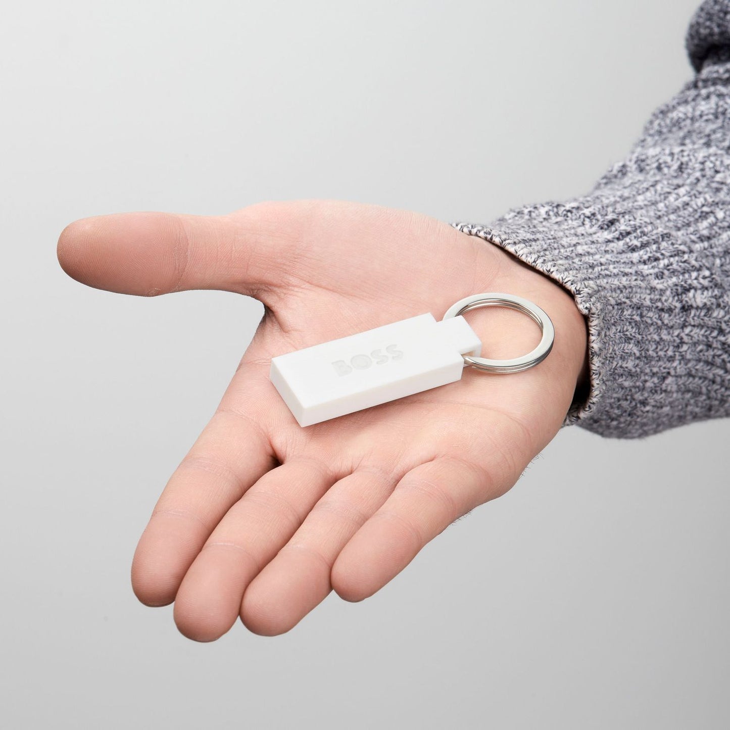 Hugo Boss Schlüsselring Edge Iconic White