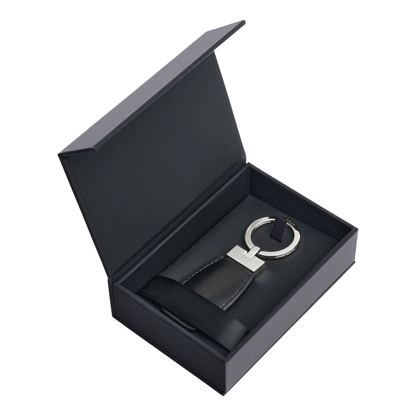 Hugo Boss Schlüsselring Double B Black & Chrome