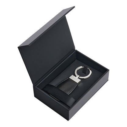Hugo Boss Schlüsselring Double B Black & Chrome