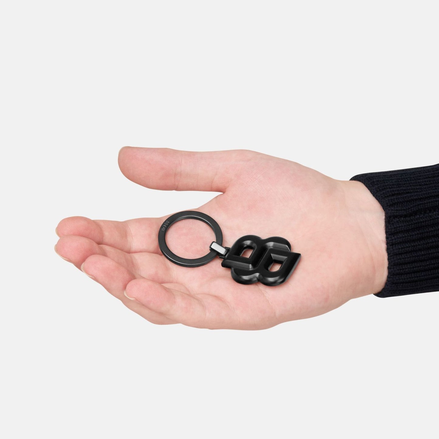 Hugo Boss Schlüsselring Double B Matt Black