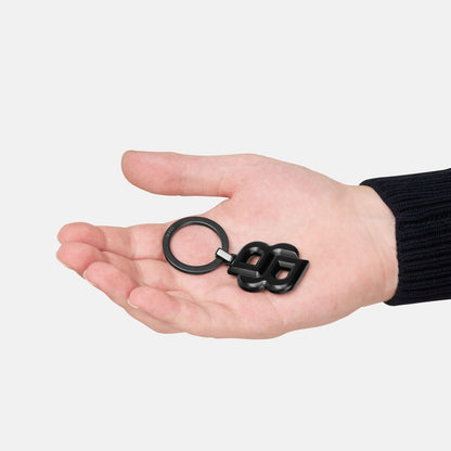 Hugo Boss Schlüsselring Double B Matt Black