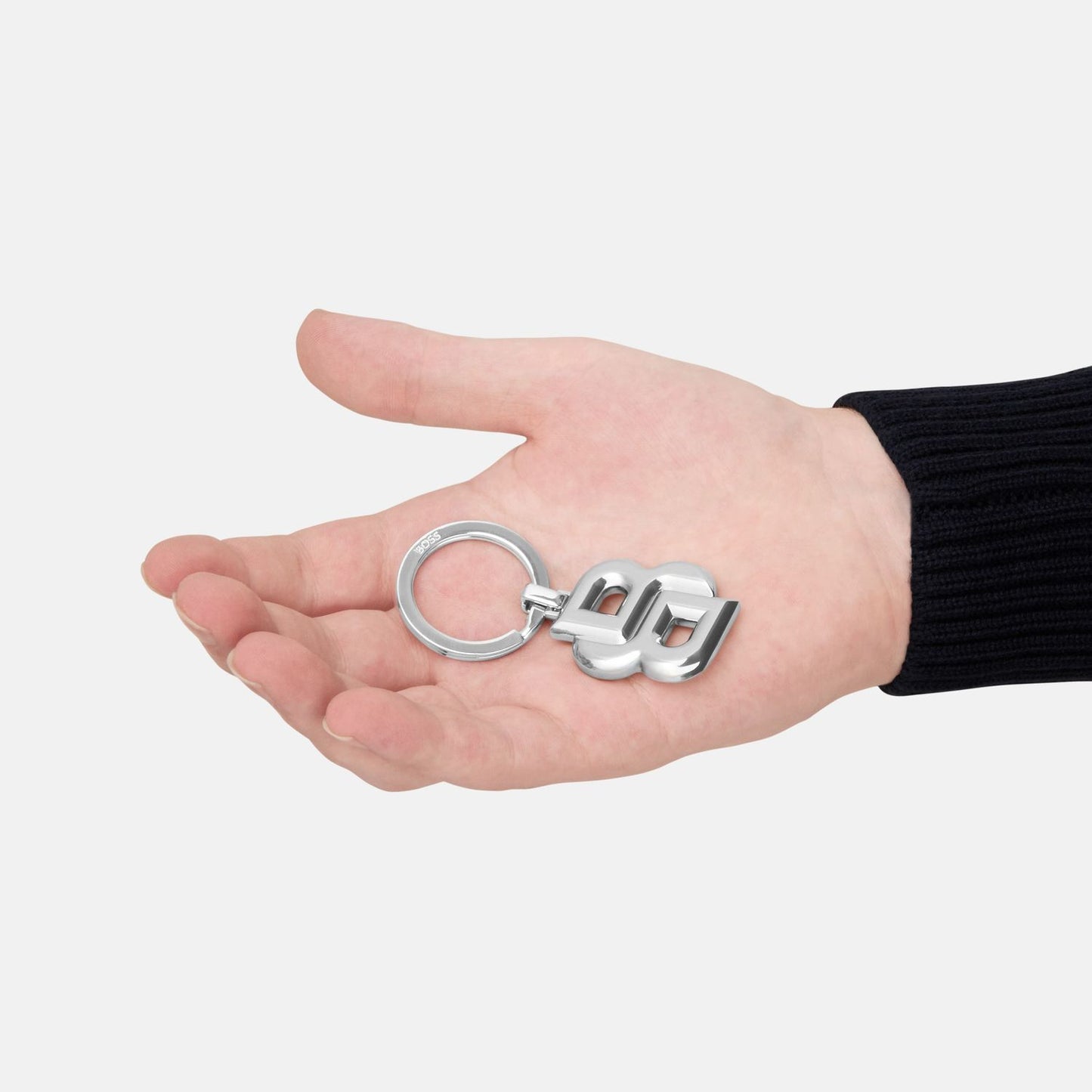 Hugo Boss Schlüsselring Double B Shinny Chrome