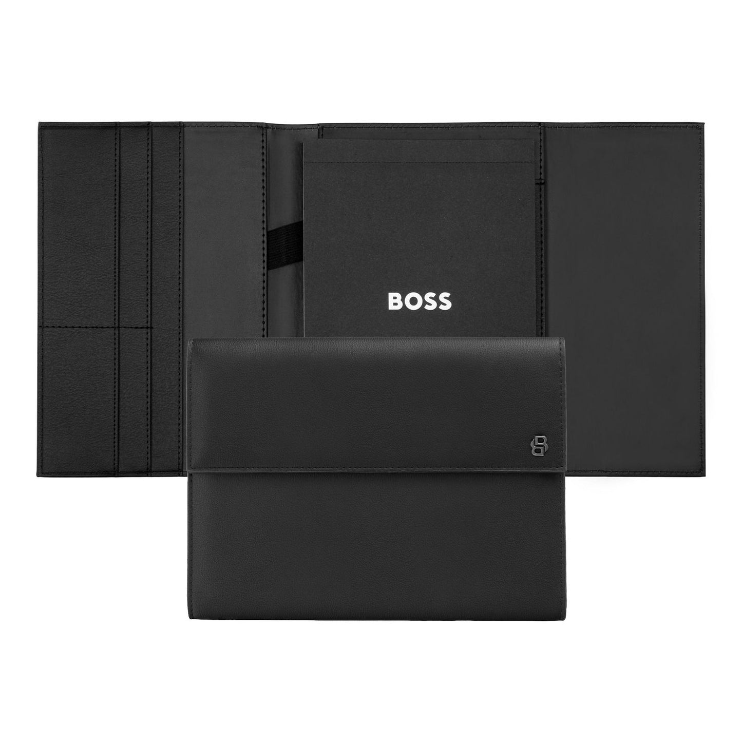 Hugo Boss A5 Schreibmappe Double B Black & Gun