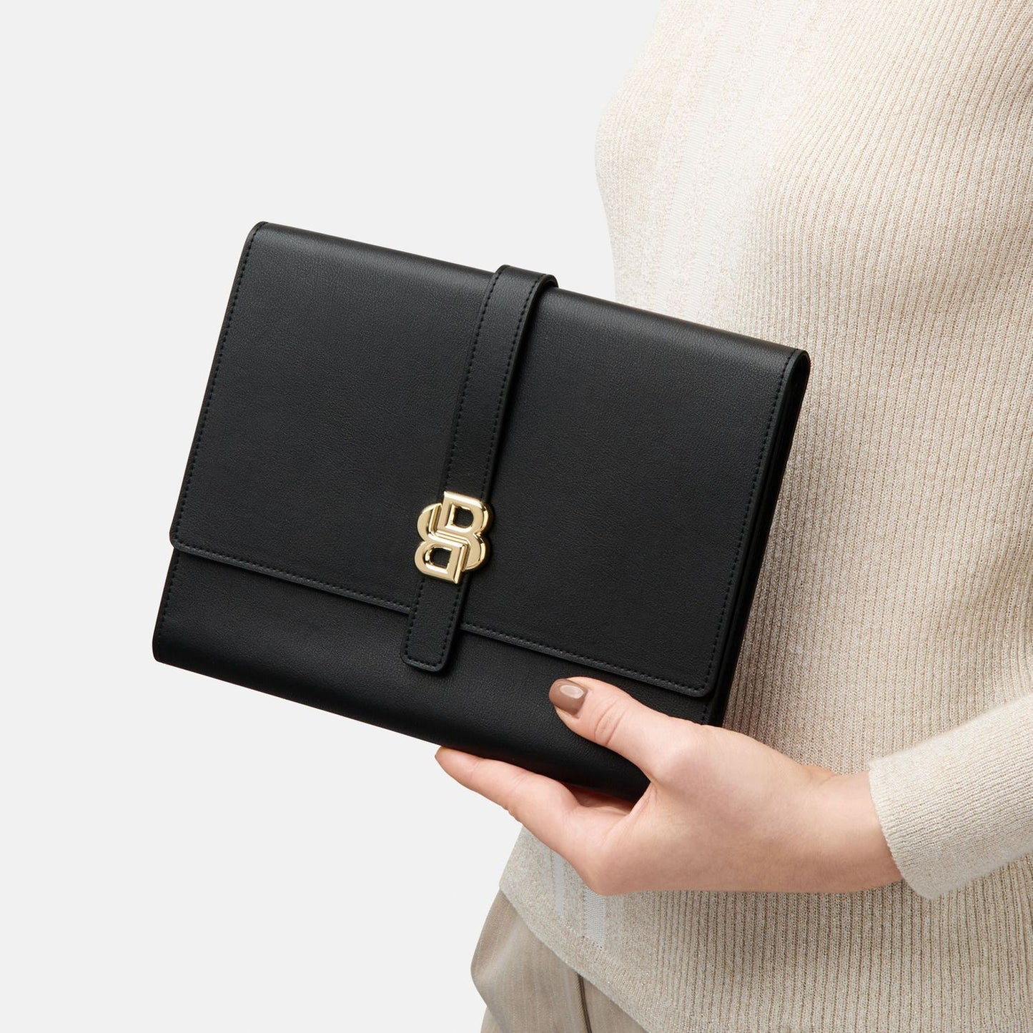 Hugo Boss A5 Schreibmappe Double B Black & Gold