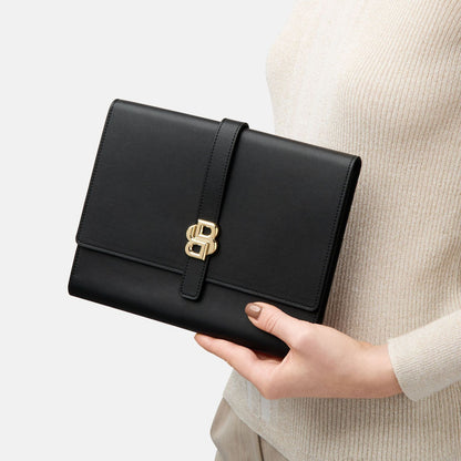 Hugo Boss A5 Schreibmappe Double B Black & Gold