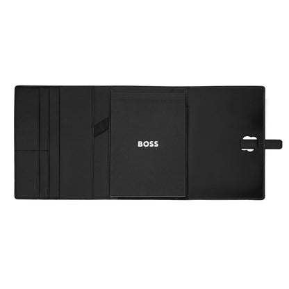 Hugo Boss A5 Schreibmappe Double B Black & Gold