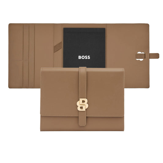 Hugo Boss A5 Schreibmappe Double B Camel